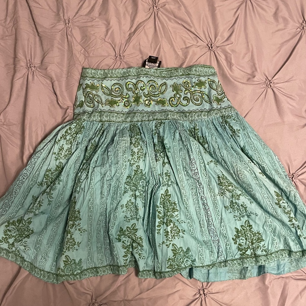 Angie Patterned Skirt With Sequins